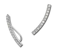 Silberdream Boucles Doreilles Ear Cuff Blanches 12 Petites Manchettes Doreilles En Argent Zircone Gso460w