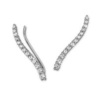 Silberdream Boucles Doreilles Ear Cuff Blanches 13 Petites Zircones Silver Ear Cuffs Gso455w