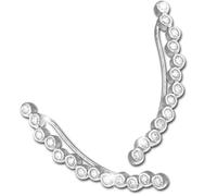 Silberdream Boucles Doreilles Ear Cuff Blanches 13 Zircones Ear Cuffs Argent 925 Gso476w