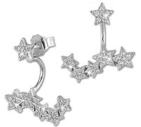SilberDream Boucles d'oreilles Ear Cuff étoiles zircon blanc clous d'oreilles 925 argent D2GSO419W