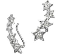 SilberDream Boucles d'oreilles Ear Cuff étoiles zircon blanc Pinces d'oreilles 925 argent D2GSO411W