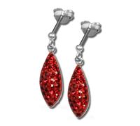 Silberdream Boucles Doreilles En Forme De Larme Rouge Zircone Boucles Doreilles En Argent 925 Pour Femmes Gso400r