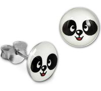 SilberDream Boucles d'oreilles enfants femmes argent s/w Panda 8mm SDO85137