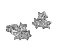 Silberdream Boucles Doreilles Étoile Blanche Zircone Argent 925 Boucles Doreilles Clous Femme Gso2900j