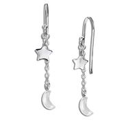 Silberdream Boucles Doreilles Étoile Et Lune En Argent Véritable 925 Pour Femmes Sdo8807j