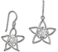 SilberDream Boucles d'oreilles Femme 925 argent blanc fleur zirconium SDO461W