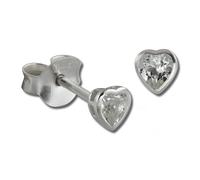Silberdream Boucles Doreilles Femme Argent 925 Boucles Doreilles Coeur Zircone Blanc Sdo8506w