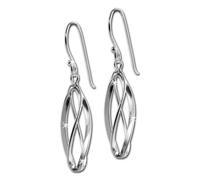 Silberdream Boucles Doreilles Femme Argent 925 Boucles Doreilles Ovales Entrelacées Sdo8803