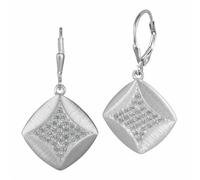 Silberdream Boucles Doreilles Femme Argent 925 Carré Zircone Blanc Sdo362m
