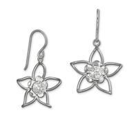 Silberdream Boucles Doreilles Femme Argent 925 Fleur Zircone Blanc Sdo461w