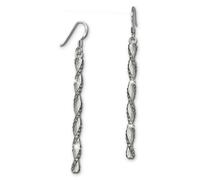 Silberdream Boucles Doreilles Femme Argent 925 Zircone Torsadée Gris Sdo471k