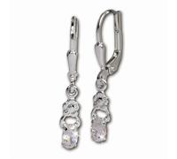 Silberdream Boucles Doreilles Femme Argent Petite Fleur Zircone Blanc Sdo535w