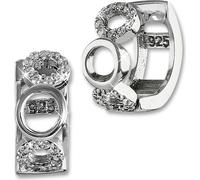 SilberDream Boucles d'oreilles Femme Cercles Zirconia Blanc Créoles 925 Argent D2SDO4328W