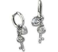 SilberDream Boucles d'oreilles Femme Clé/Cœur Créoles Zirconia Argent 925 D2GSO506W