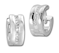 Silberdream Boucles Doreilles Femme Créoles Argent 925 Esprit Zircone Blanc Sdo4262w
