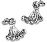 SilberDream Boucles d'oreilles Femme Ear Cuff Rond Zirconia Clou d'oreille Argent 925 D2GSO500W