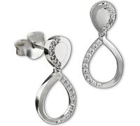 SilberDream Boucles d'oreilles femme goutte zircon blanc clou d'oreille argent 925 D2GSO505W