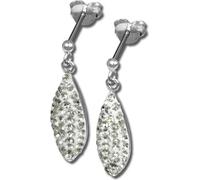 SilberDream Boucles d'oreilles femme larme zircon blanc clou d'oreille argent 925 D2GSO400W
