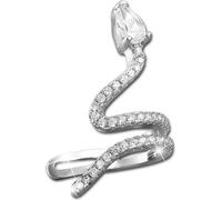 SilberDream Boucles d'oreilles femme serpent zircon blanc pince d'oreille 925 argent D2GSO470L