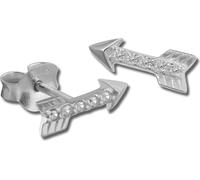 SilberDream Boucles d'oreilles femmes 925 argent blanc flèche zirconium SDO8031W