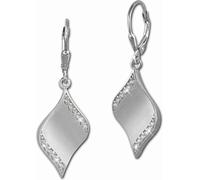 SilberDream Boucles d'oreilles femmes 925 argent blanc vague zirconium SDO363M