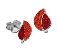 Silberdream Boucles Doreilles Feuille Doranger Zircone Boucles Doreilles Clous Femme Argent 925 Gso602o