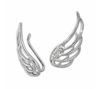 Silberdream Boucles Doreilles Manchette Doreille Blanche Aile Zircone Clips Doreille Argent 925 Gso410w