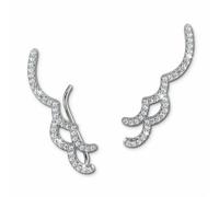 Silberdream Boucles Doreilles Manchette Doreille Blanche Vague Zircone Clips Doreille En Argent 925 Gso462w
