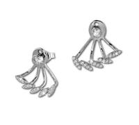 Silberdream Boucles Doreilles Manchette Doreille Blanches Zircone Boucles Doreilles Clous Femme Argent 925 Gso438w