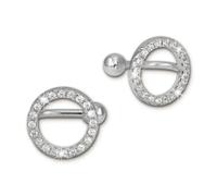 Silberdream Boucles Doreilles Manchette Doreille Cercles Blancs Zircone Clips Doreille Argent 925 Gso435w