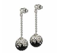 Silberdream Boucles Doreilles Noires Zircone Boucles Doreilles En Argent 925 Gso002