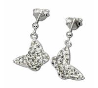 Silberdream Boucles Doreilles Papillon Blanc Zircone Boucles Doreilles Clous En Argent 925 Gso401w