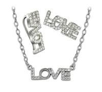 Silberdream Boucles Doreilles Pendantes Chaîne Zircone Argent Blanc Sertie Argent Gss409w