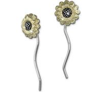 SilberDream Boucles d'oreilles plaqué or Argent 333 Tournesol Femme D2SDO463Y