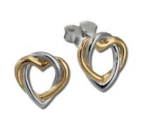 Silberdream Boucles Doreilles Pour Femme Argent 333 Boucles Doreilles Coeur Plaqué Or Sdo452y