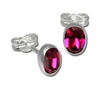 Silberdream Boucles Doreilles Pour Femme Boucles Doreilles Clous En Argent 925 Broche Ovale En Zircone Sdo552d