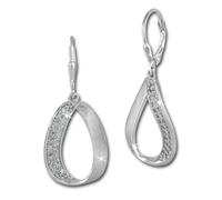 Silberdream Boucles Doreilles Pour Femme Boucles Doreilles En Argent 925 Ovale Zircone Blanc Sdo371w