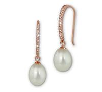 Silberdream Boucles Doreilles Pour Femme Boucles Doreilles En Argent 925 Perle Rose Blanc Sdo1719we