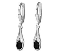 Silberdream Boucles Doreilles Pour Femme Boucles Doreilles En Argent 925 Zircone Noir Sdo514s