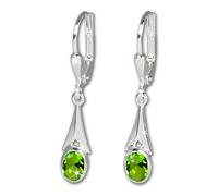Silberdream Boucles Doreilles Pour Femme Boucles Doreilles En Argent 925 Zircone Vert Sdo514l
