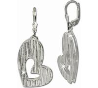 SilberDream Boucles d'oreilles pour femmes 925 argent argent double cœur SDO324