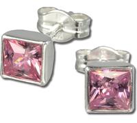 SilberDream Boucles d'oreilles pour femmes 925 argent rose zirconium SDO558A