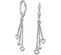 SilberDream Boucles d'oreilles pour femmes 925 argent véritable 3 paires de chaînes SDO5733
