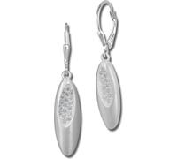 SilberDream Boucles d'oreilles pour femmes Argent blanc ovale Zirconia Boucles d'oreilles SDO354M