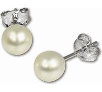 SilberDream Boucles d'oreilles pour femmes Argent noir Perle Boucles d'oreilles 5,5mm SDO106W