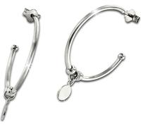 SilberDream Boucles d'oreilles rondes Femme Créoles en argent 925 VRAI BIJOUX SDO6701J