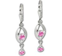 SilberDream Boucles d'oreilles rose Boucles d'oreilles argent sterling Eye Zirconia Femme D2SDO523P