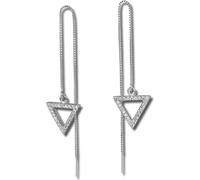 SilberDream Boucles d'oreilles triangle ouvert zircon blanc Boucles d'oreilles argent 925 D2GSO433W