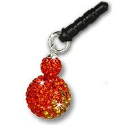 SilberDream Boule pendentif téléphone portable orange zirconium argent 925 GST002O