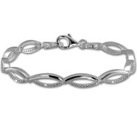 SilberDream Bracelet 18,5cm 925 argent sterling ovale blanc femmes bijoux SDA460W